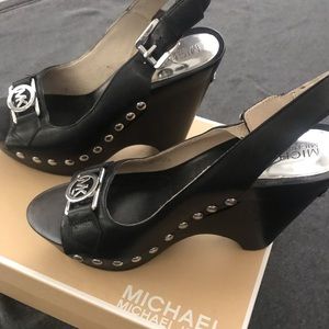 Michael Kors wedge sling backs
